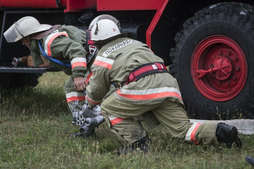 В Нижегородской области произошел крупный пожар в промзоне